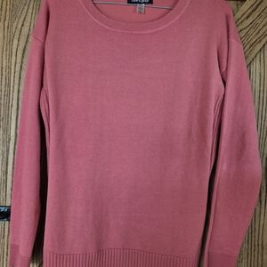 Cable & Gauge Women's Pink Crew Neck Sweater